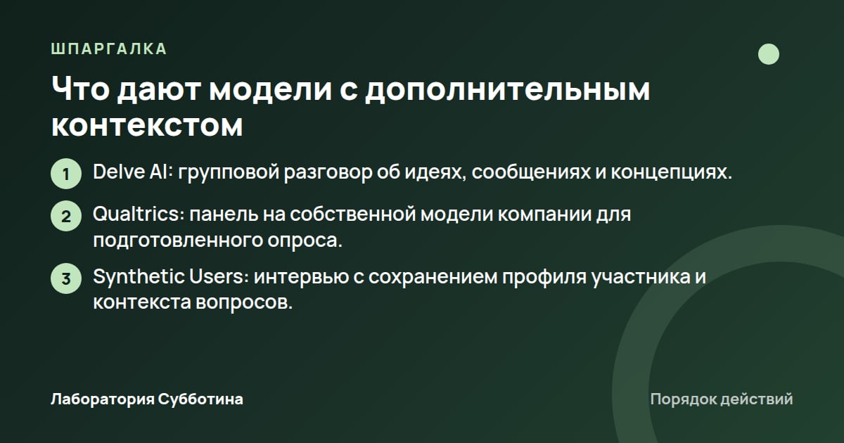 Шпаргалка: Что дают модели с дополнительным контекстом