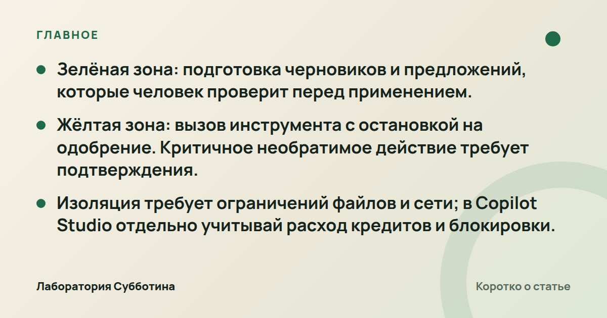 Главное из статьи: Какие задачи отдать ИИ-агенту в 2026: зоны риска и контроль