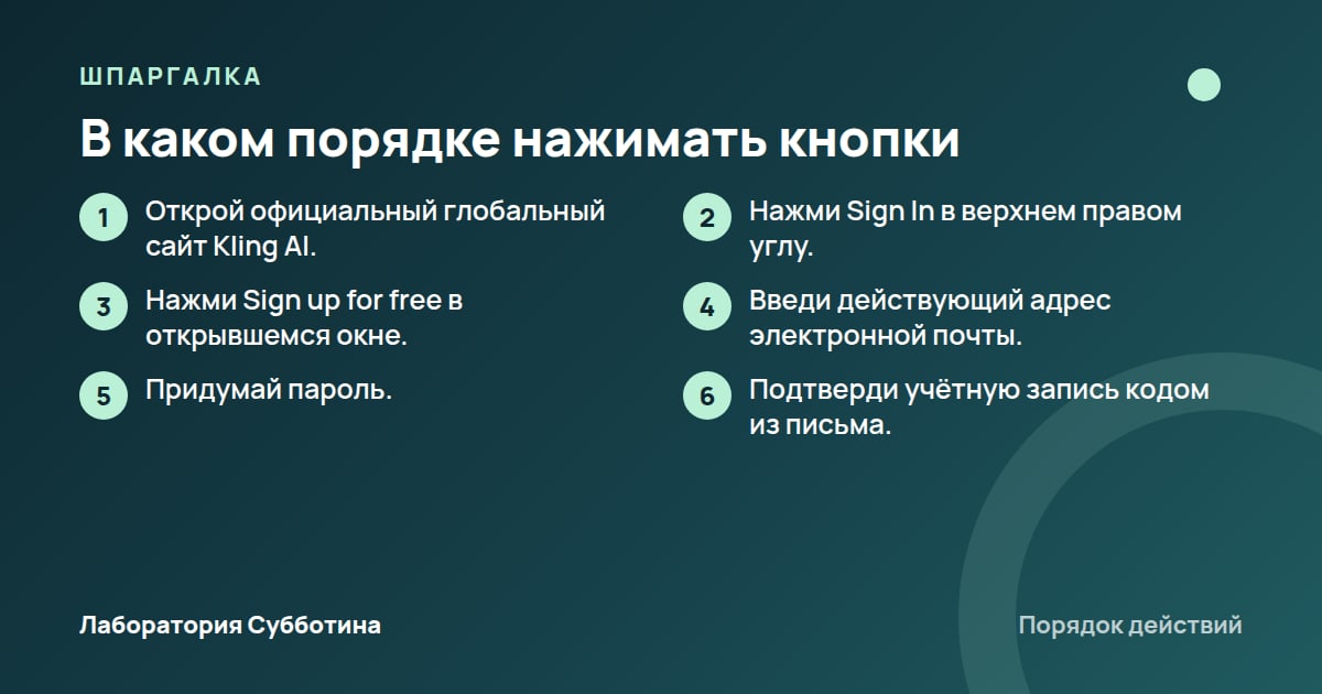 Шпаргалка: В каком порядке нажимать кнопки