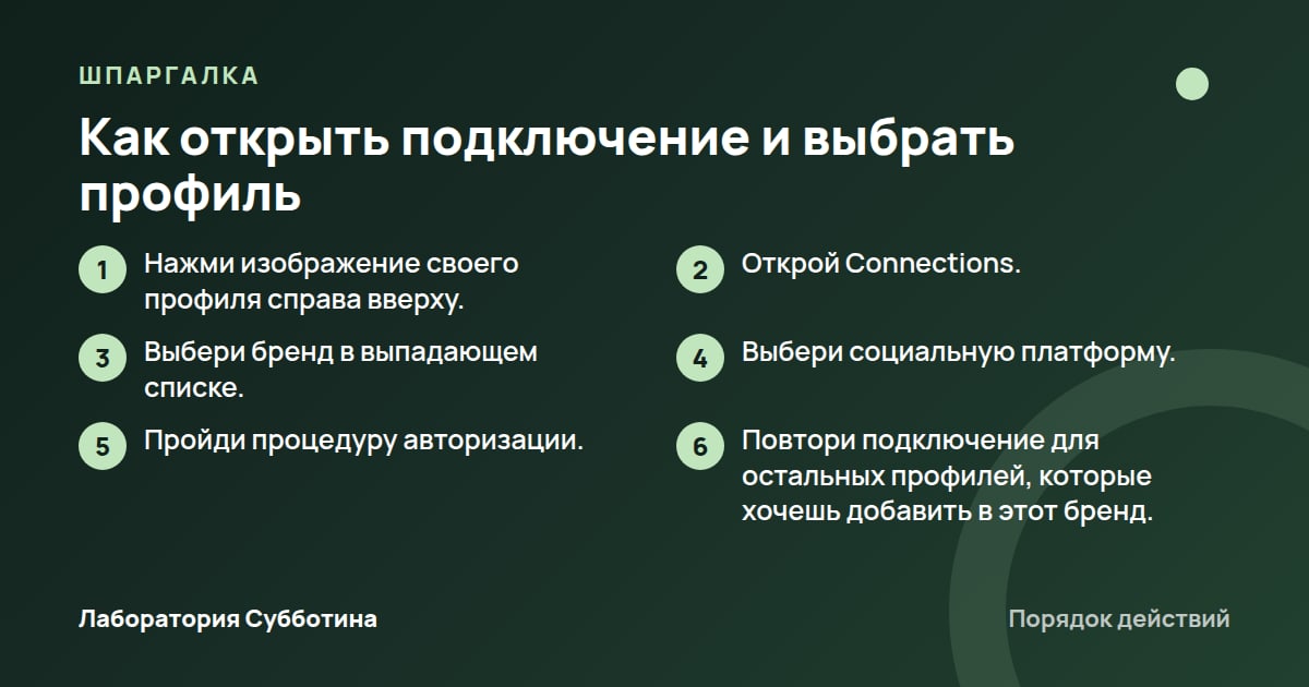 Шпаргалка: Как открыть подключение и выбрать профиль