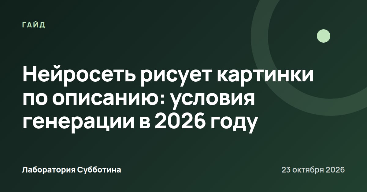 Нейросеть рисует картинки по описанию: условия генерации в 2026 году