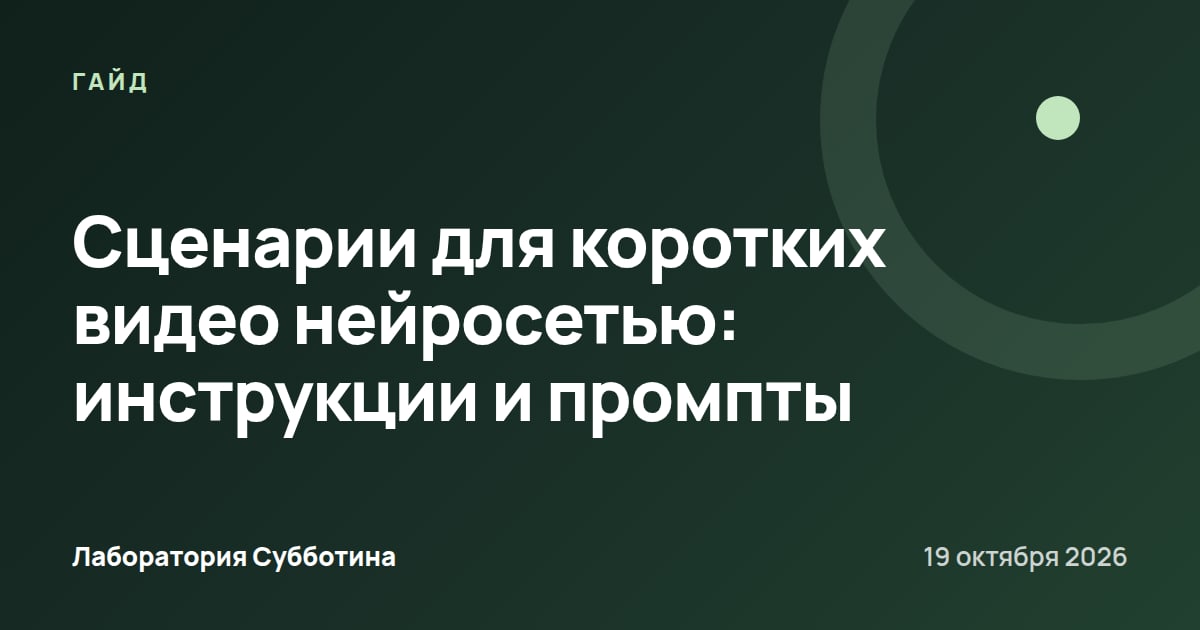 Сценарии для коротких видео нейросетью: инструкции и промпты